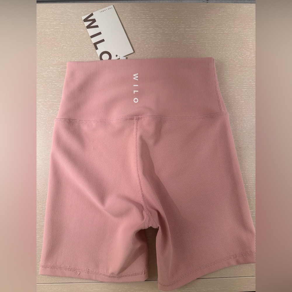 Wilo Ribbed Shorts in Blush